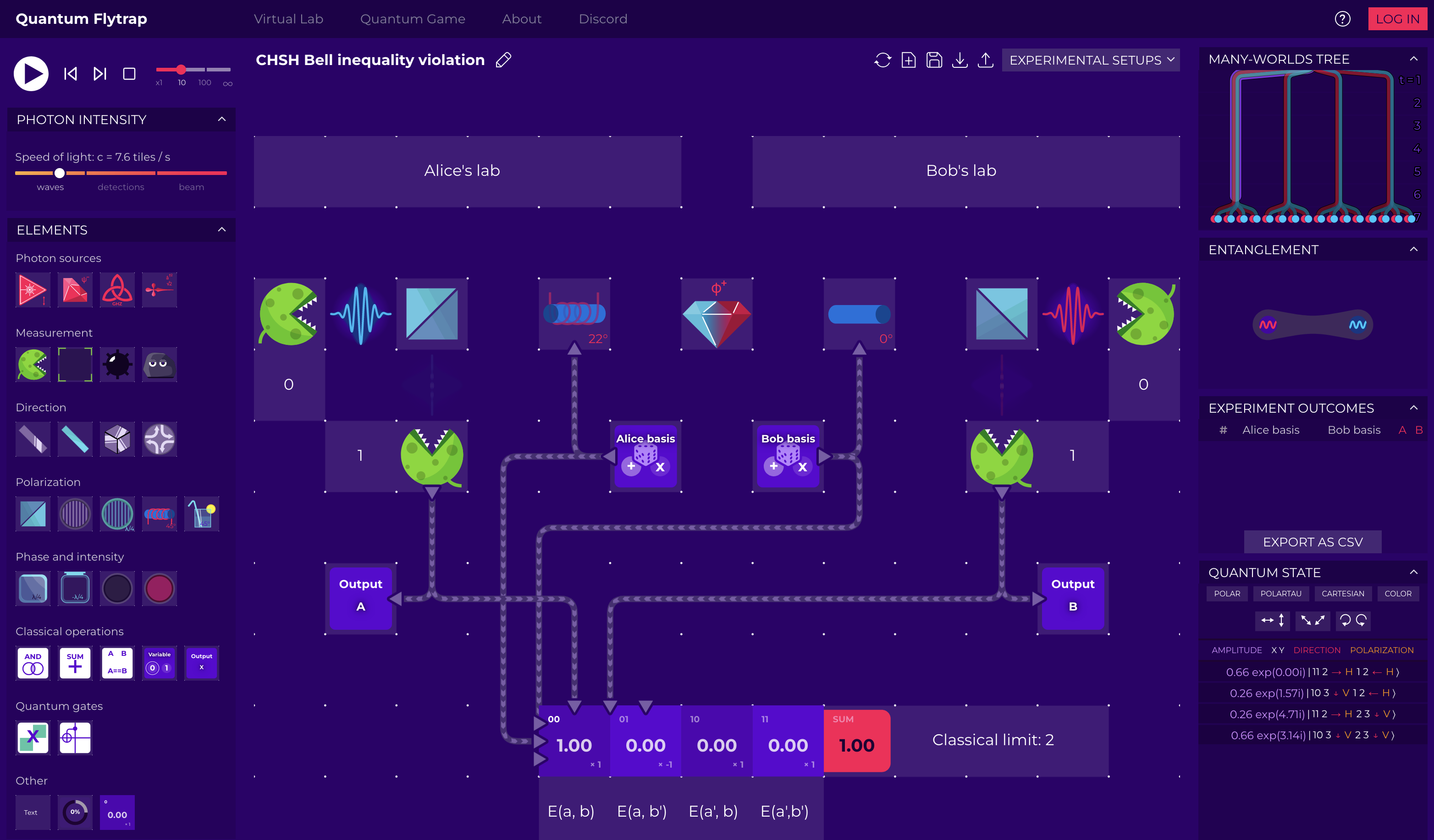 Virtual Lab by Quantum Flytrap - interface redesign screenshot
